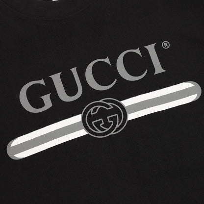 Gucci Summer-Style Belt-Print Short-Sleeve Top