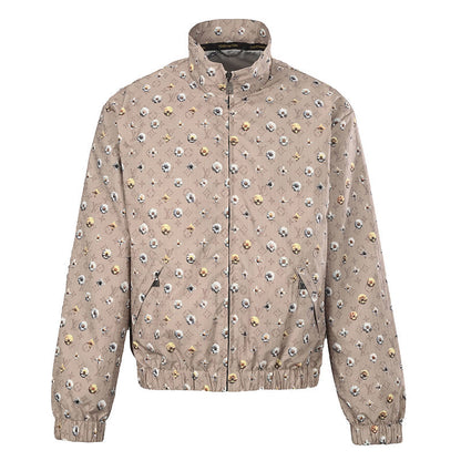 Louis Vuitton LV Monogram Daisy Print Aged Stand-Collar Jacket