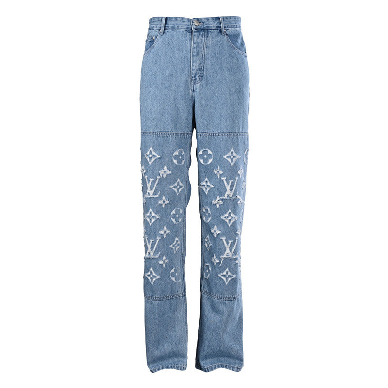 Louis Vuitton High-Waisted Straight-Leg Denim Trousers