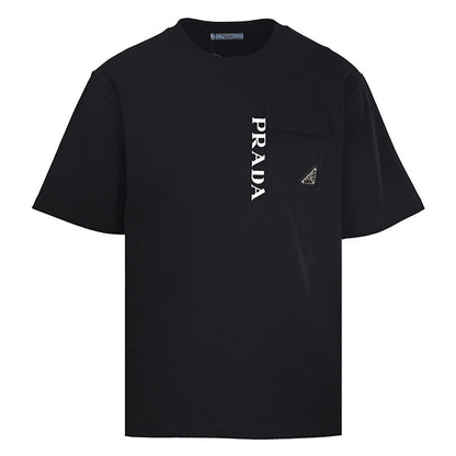 Prada Printed Pocket T-Shirt with Triangle Logo