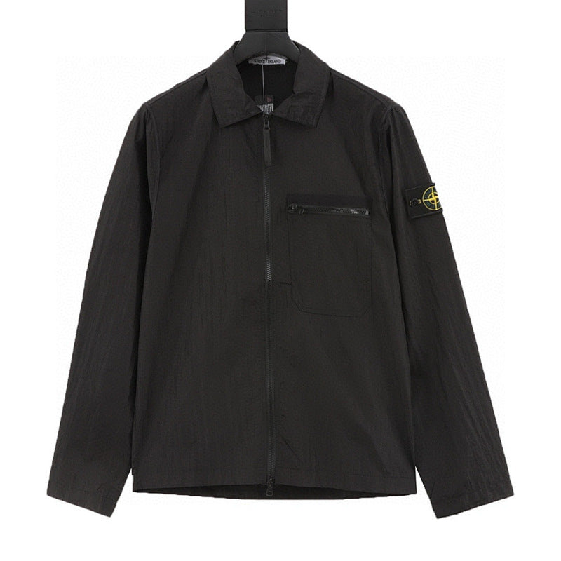 Stone Island Nylon Meta Long-Sleeve Zip Chest-Strap Jacket