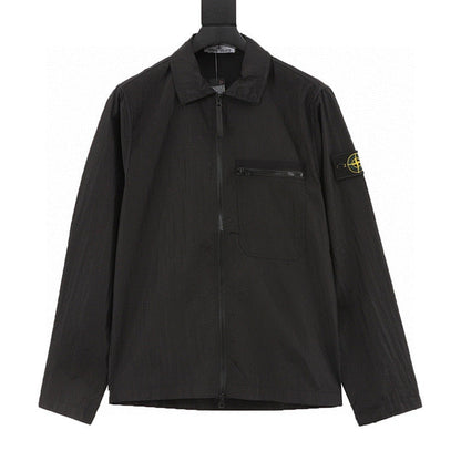 Stone Island Nylon Meta Long-Sleeve Zip Chest-Strap Jacket