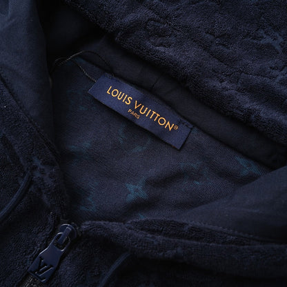 Louis Vuitton Monogram Terry Zip Hoodie — Navy